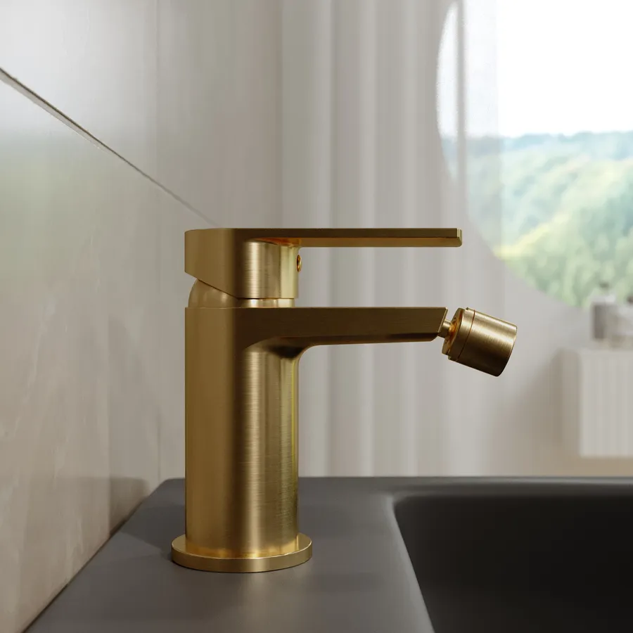 Rubinetto Lavabo Aktines Oro Spazzolato: Monocomando Con Scarico Pop-up, Ottone Massiccio