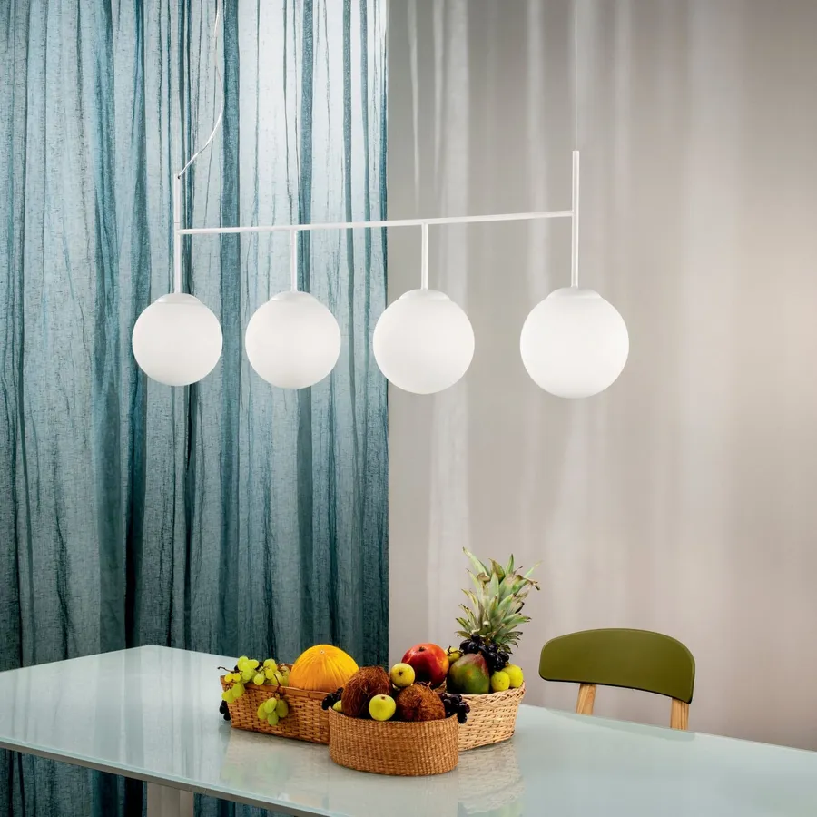 Lustre Suspendu Design Moderne Minimaliste SEPPIA MAX Orange - Diam. 38cm - Pour Salon/cuisine - Fabriqué En Italie