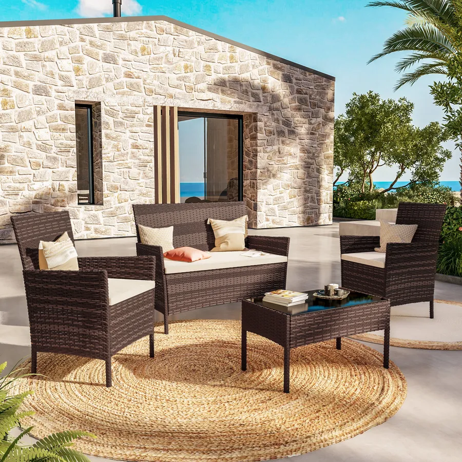 VIDAXL - Set Divani Da Giardino 13 Pz Marrone Miele In Massello Di Pino