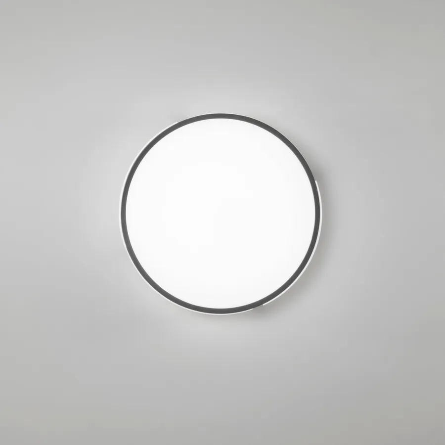 Plafoniera Esterna Moderna Happy Homewares Nero Matt &ndash; IP44 10W Diffusore Bianco