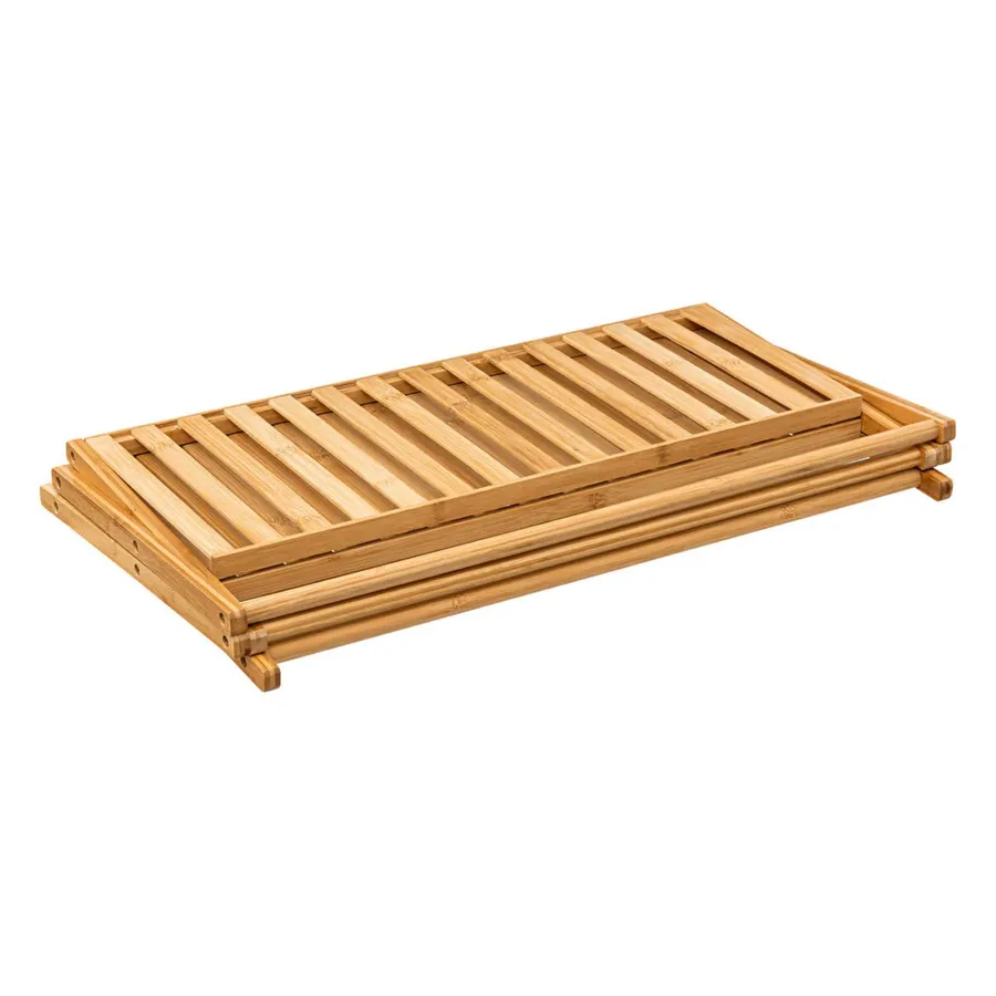 Scarpiera In Bambù Pieghevole - Senza Installazione, Multiuso - Foto 8