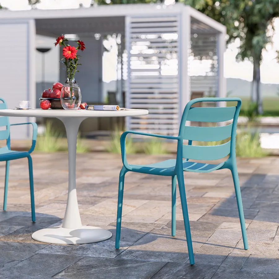 Sedie Giardino Esterno Sedia Da Giardino Con Braccioli E Seduta A