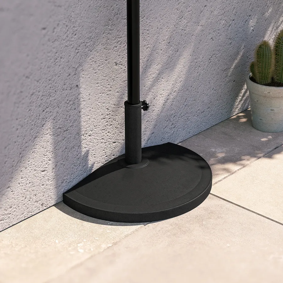 Base Per Ombrellone IB00018 – 45 Litri, Da Riempire Con Acqua O Sabbia – Colore Nero, Materiale Polietilene