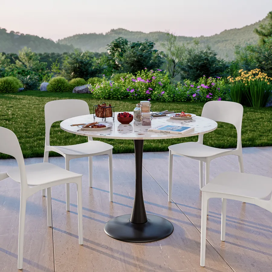 Best Choice Products Ombrellone Tondo Da Giardino 2,3m - Telaio In Acciaio, Poliestere Resistente, Con Manovella E Inclinazione, Per Esterno E Tavolo Da Mercato