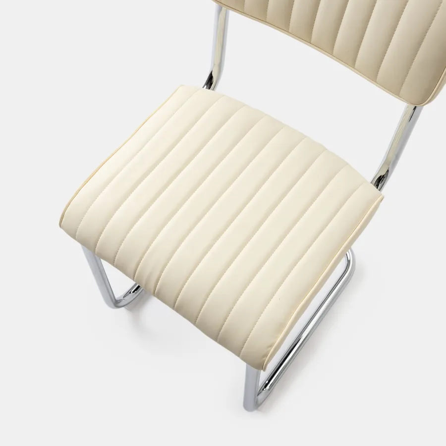 CRIBEL Set 4 Sedie Betty - Impilabili, Velluto, Struttura Metallo, Colore Cenere - Foto 7