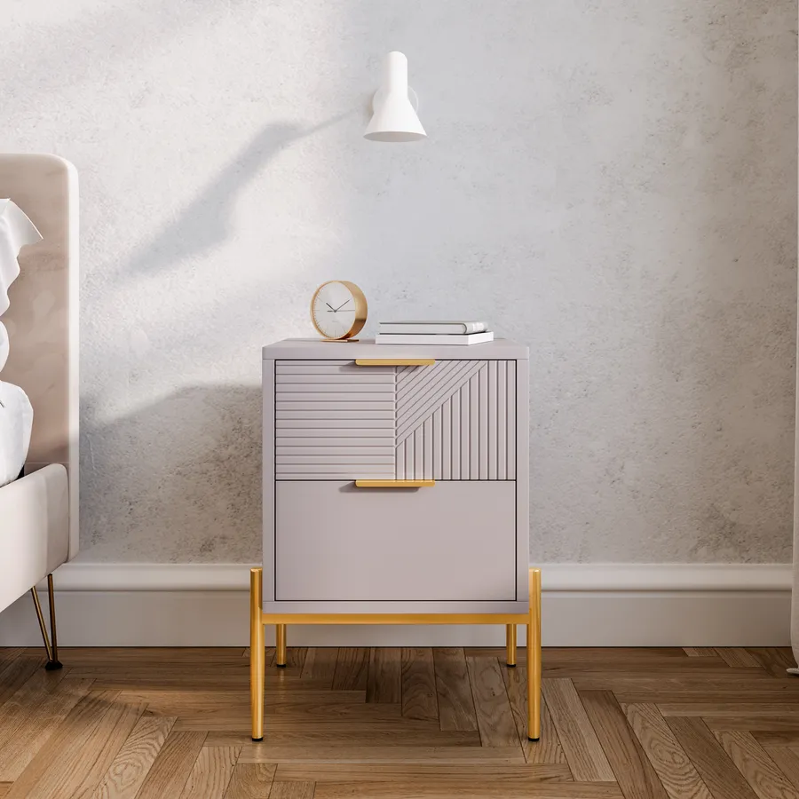 Yaheetech Set 2 Comodini Con Cassetti - Moderni, Bianchi, 61x45x35 Cm, Legno MDF E Pino, Per Camera Da Letto - Foto 4