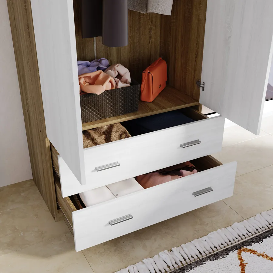 Guide A Rulli Per Cassetti AERZETIX - 45cm, Carico 25kg, Acciaio (Set Per 2 Cassetti) - Foto 2