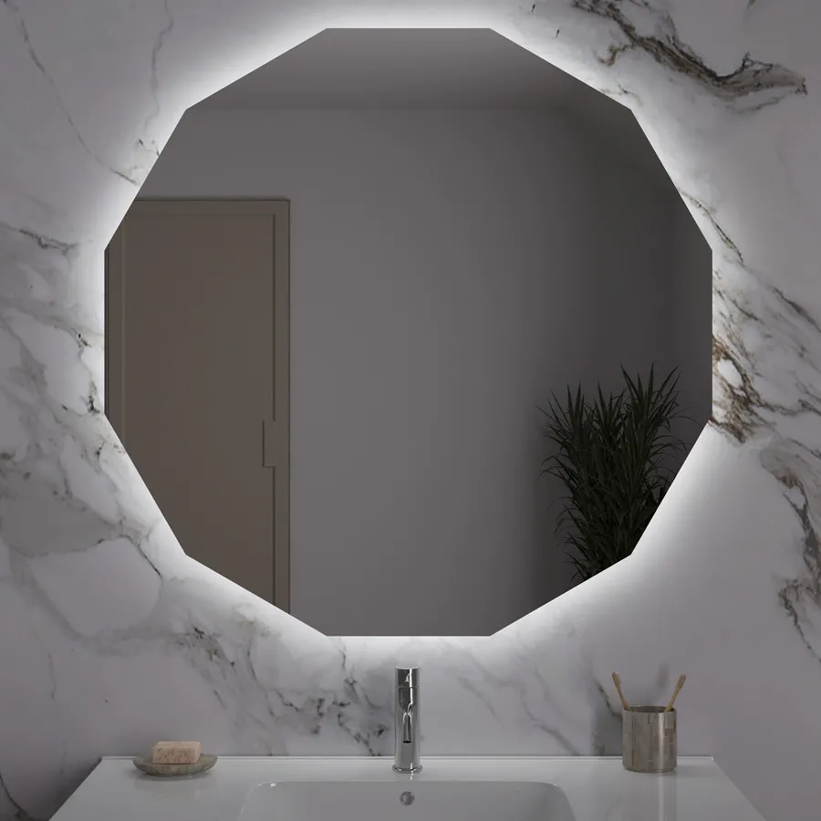 Specchio Bagno A LED UK-090-SQ-10060 – 600x1000 Mm – Illuminato E Moderno – ChillCruiser - 4