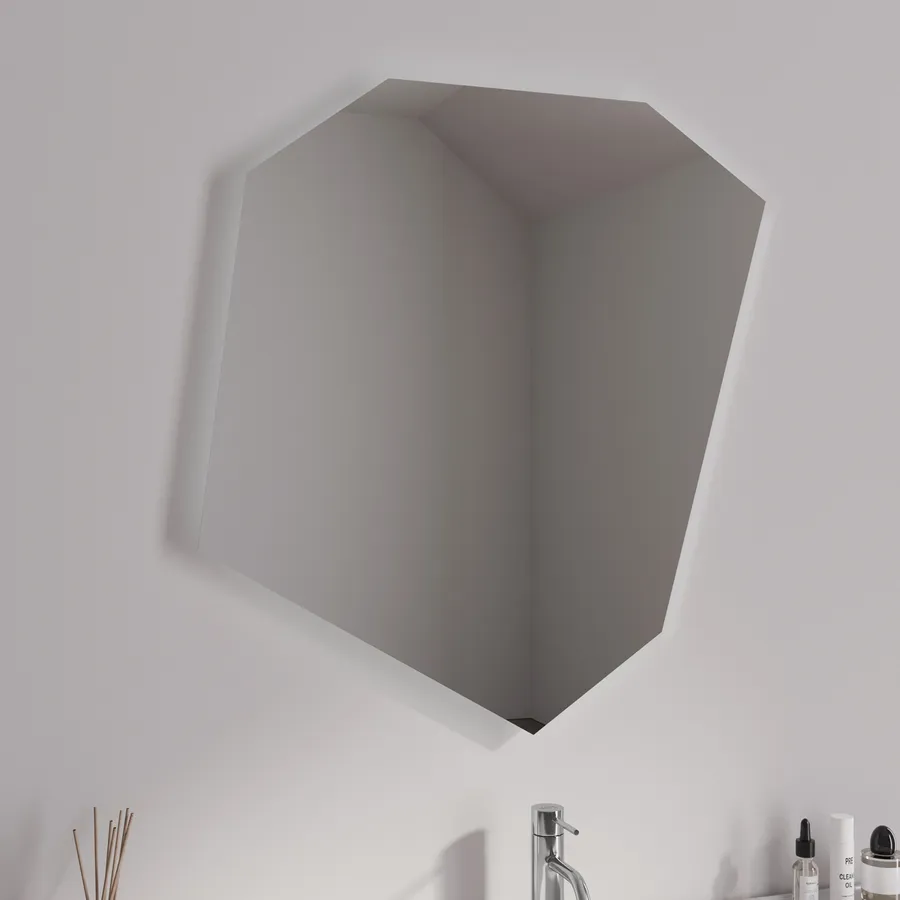 Specchio led da bagno 93 x 99,5 cm retroilluminato e reversibile - Favonius