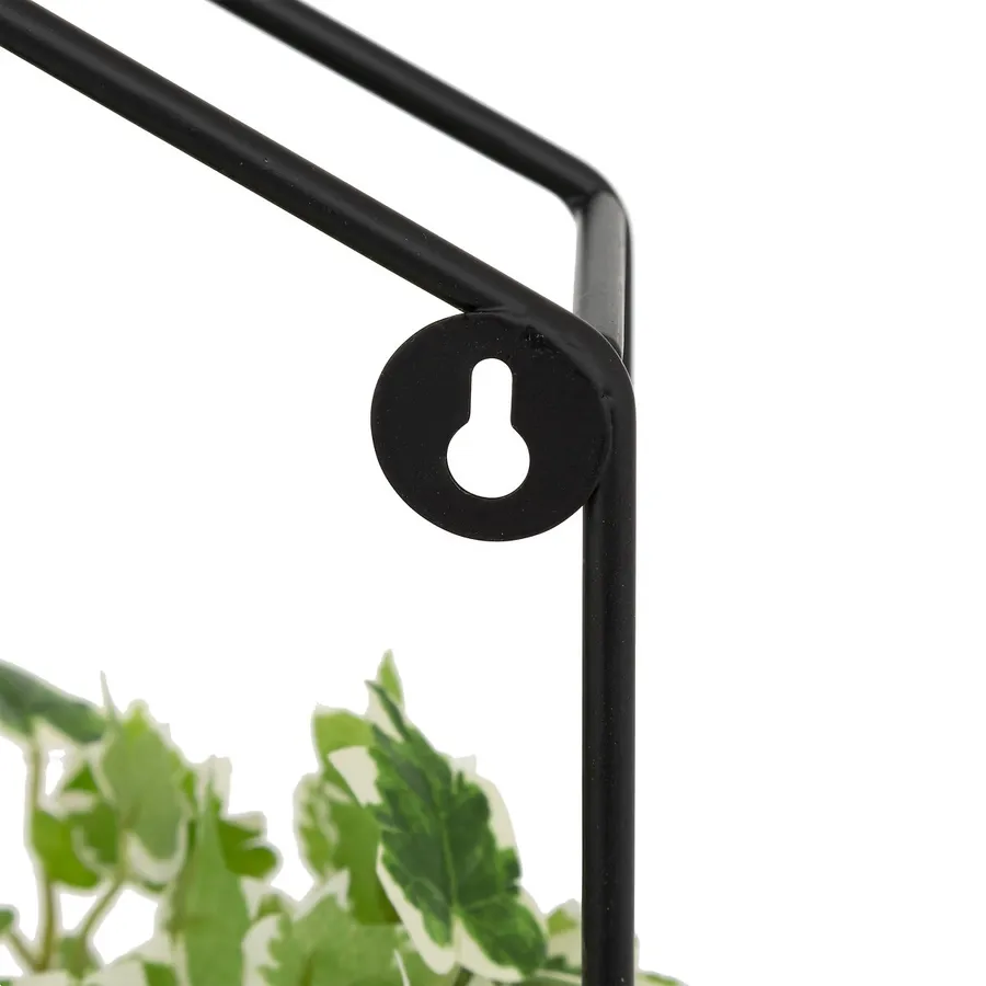 Yuragim 2 Fioriere Sospese Per Interni – Macramè Moderno Con Base In Legno, Anello In Metallo Nero, Altezza 93 Cm - 2