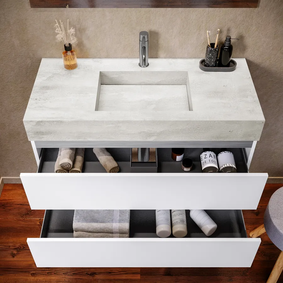 Yaheetech Mobile Sottolavabo a 3 Ante Mobile da Bagno con Portabiancheria Armadietto da Terra per Lavandino Mobiletto Bagno Salvaspazio con Ripiano Regolabile