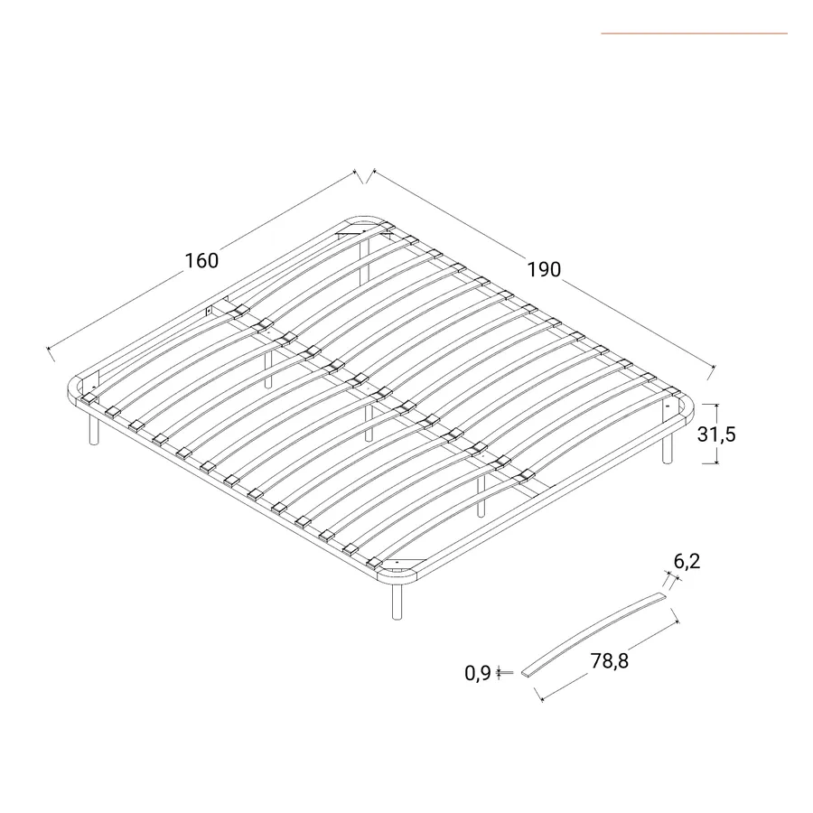 2 Reti A Doghe VidaXL 7 Zone 80x200 Cm | 42 Doghe In Betulla E Faggio Con Tappi Antiscivolo E Doghe Regolabili
