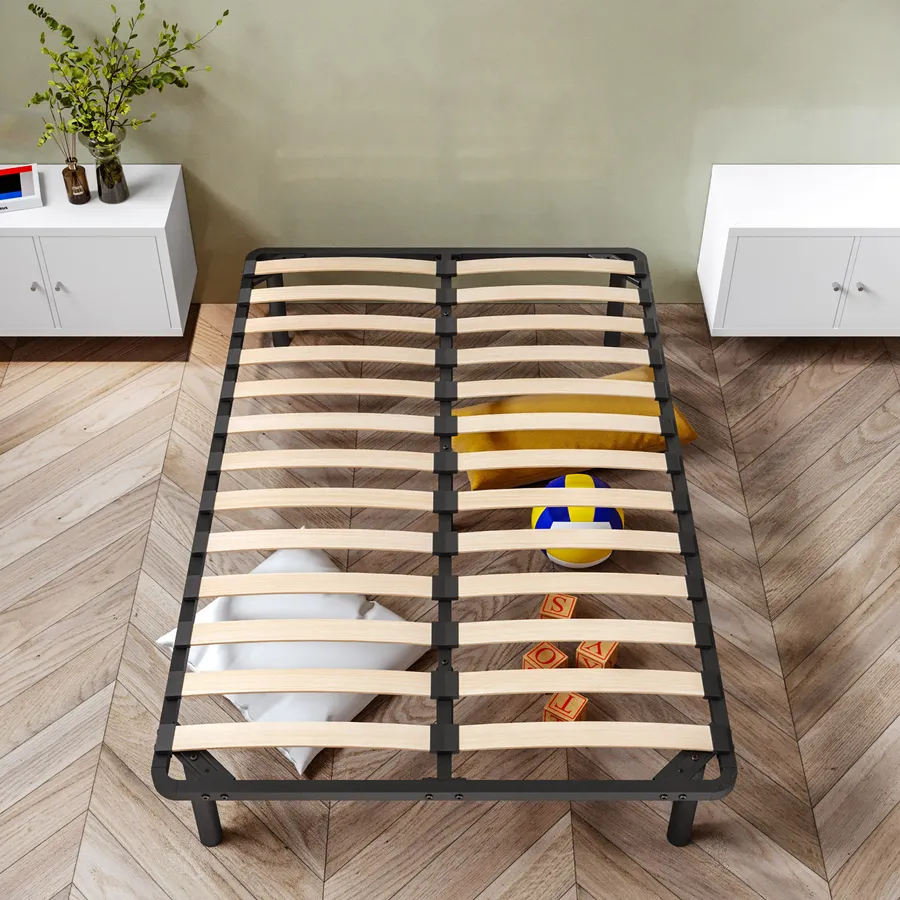 Rete letto singolo Pia, Rete ortopedica a 14 doghe, 100% Made in Italy