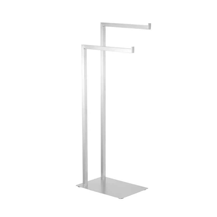 Wing Piantana Porta Asciugamani 2 Bracci Porta Asciugamani Bagno Da Terra, Portasciugamani E Appendiabiti Metallo Piantana Da Bagno Porta Salviette 30x20x80 Cm