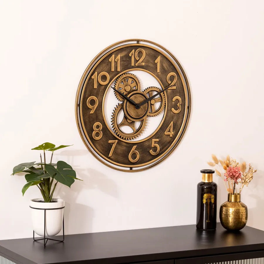 Orologio da parete rotondo 30,5 cm in resina nero