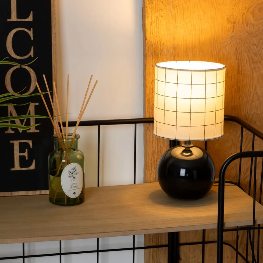 Licht-Erlebnisse RUSTICO LUCE da tavolo lampada da comodino E27 shabby chic con interruttore CASA DI CAMPAGNA CAMERA LETTO SOGGIORNO