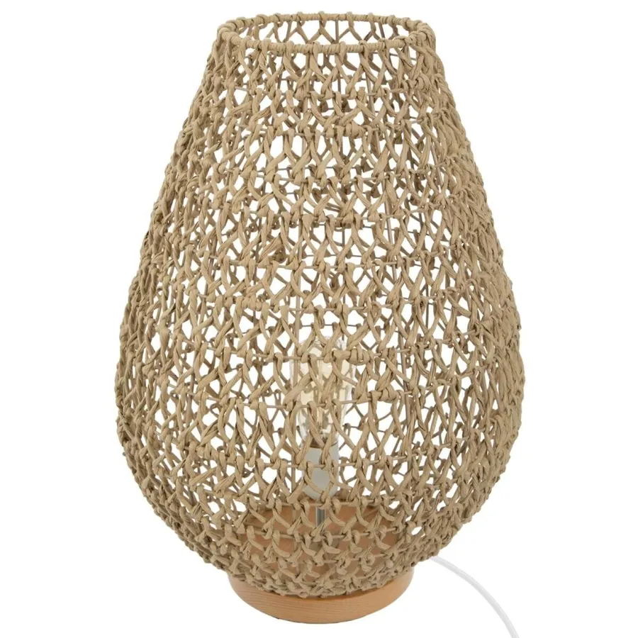 Lampada Da Tavolo In Carta Di Riso 24x23 Cm – Luce D'Atmosfera Minimalista, Portalampada E14, Cavo 1,8 M, Bianca, Per Soggiorno E Camera Da Letto