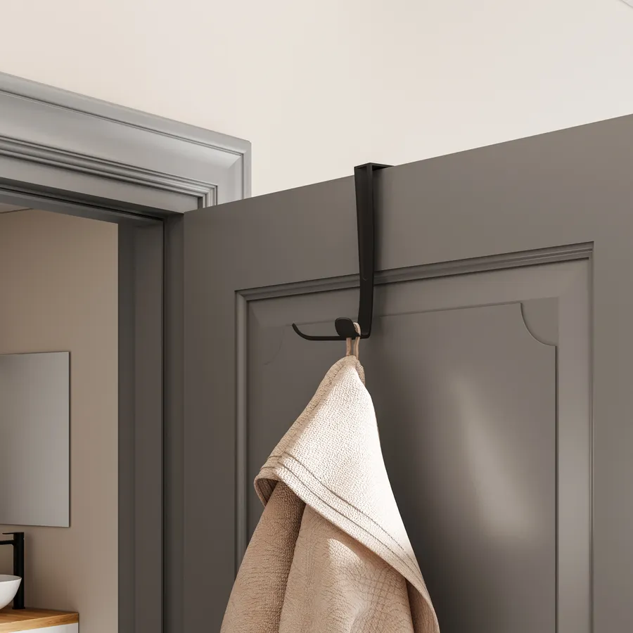 Gatco 1281 Doppio Gancio Glamour Per Bagno, Design Minimalista, Metallizzato, Lunghezza Piastra Posteriore 16,5 Cm