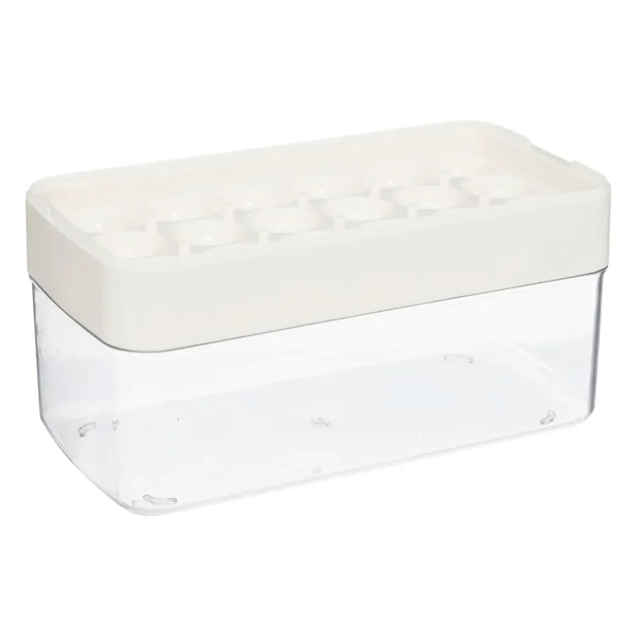 Stampo Per Cubetti Di Ghiaccio Bianco – Set Da 6 Vaschette Impilabili, 96 Cubetti, In PP Resistente Per Freezer E Feste