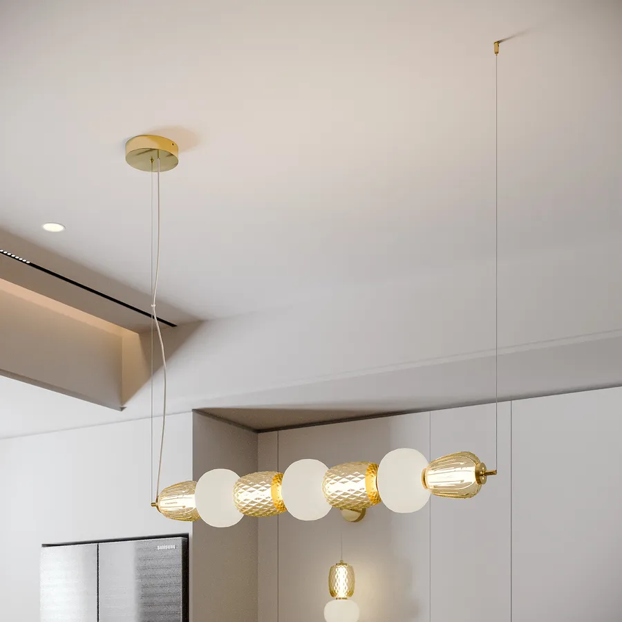 Lampada A Sospensione Moderna Metallo Ottone E Nero Paralumi Rotondi A 3 Fuochi 97 Cm Soggiorno Cucina Sala Da Pranzo Camera Da Letto 64456701 - 13