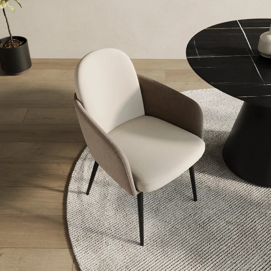 CLP Sedia Poltroncina Utrecht In Stoffa I Poltrona Soggiorno Con Braccioli I Sedia Sala Attesa In Legno, Colore:grigio scuro, Colore del telaio:natura