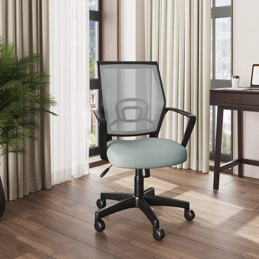 Marsail Sedia Da Ufficio Ergonomica Con Supporto Lombare Regolabile E Braccioli 3D In PU – Rete Traspirante, Per Casa E Gioco