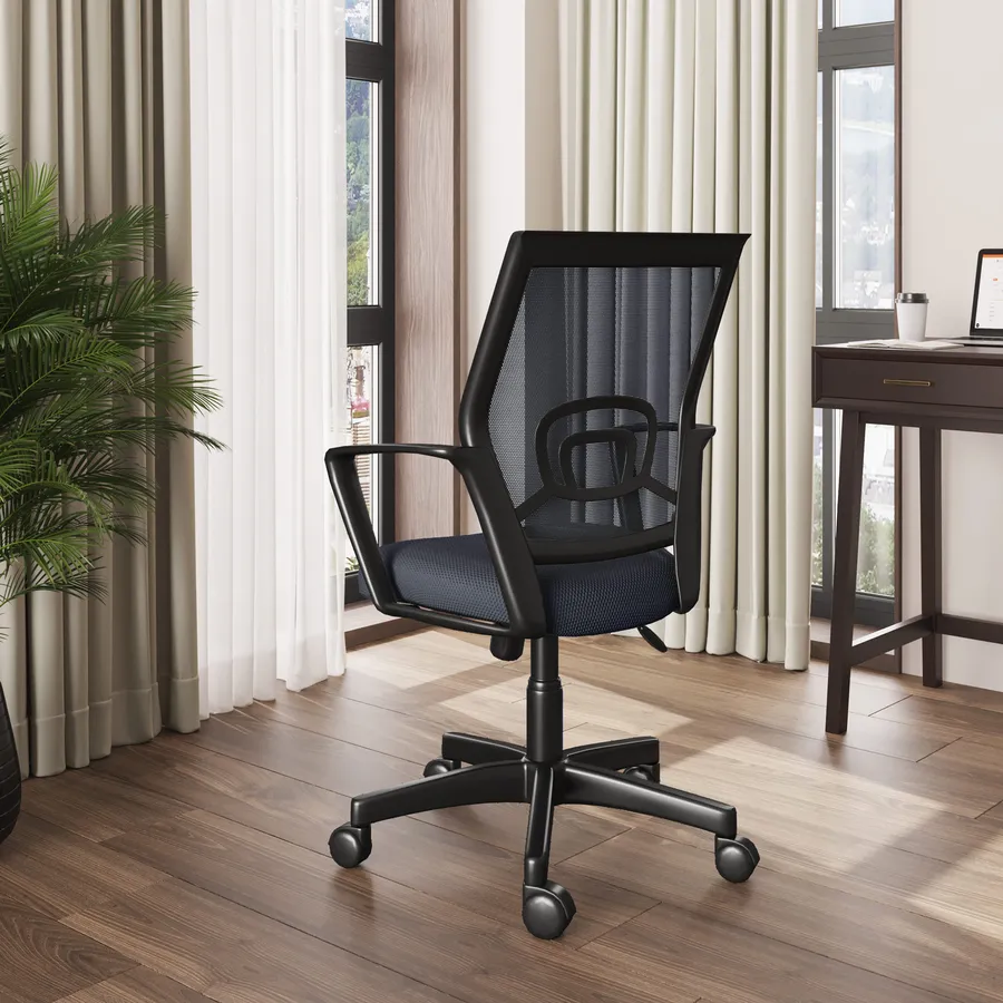 Vinsetto Mesh Sedia da ufficio girevole Sedia da ufficio girevole Sedia da scrivania con schienale alto Poggiatesta regolabile Supporto lombare 4D Bracciolo regolabile Altezza regolabile 62x64x112-120