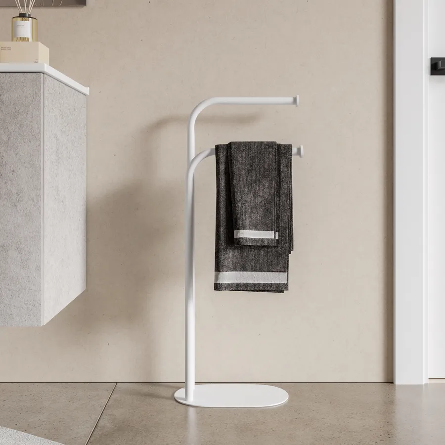 NUBES 125X50 | Lavabo con porta asciugamani By GSI ceramica