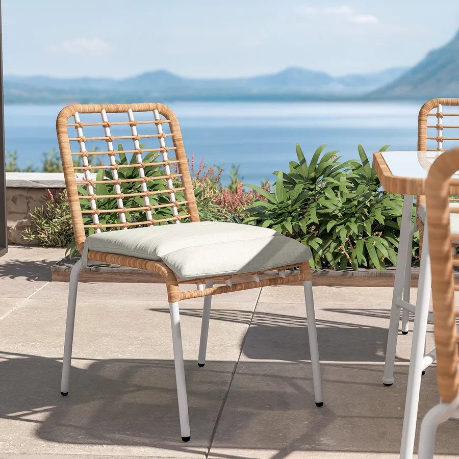 Cuscino Per Sedia Impilabile Da Esterno - Made In Germany - Design Unico E Imbottitura Spessa Per Relax In Giardino - 4