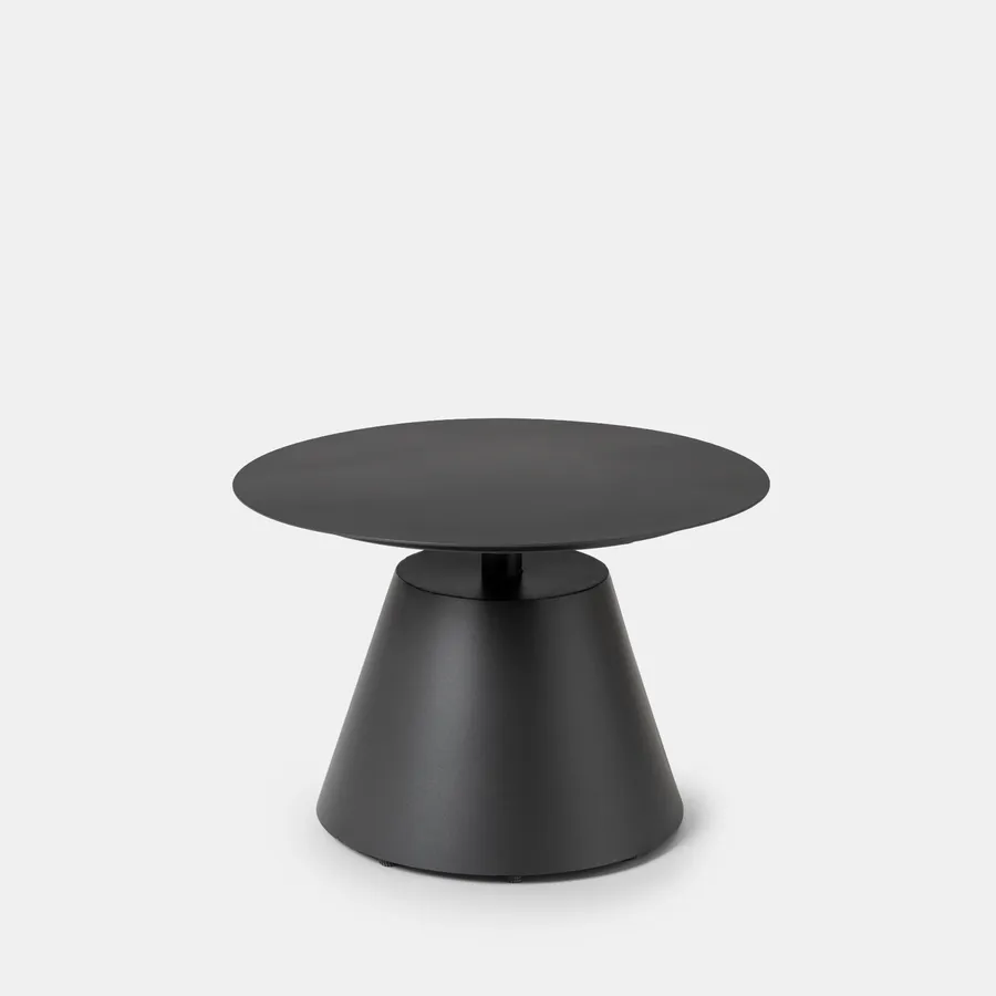 PPAMAPIC Tavolino Rotondo Da 50 Cm – Design Moderno E Resistente Per Soggiorno O Camera (Nero) - 4