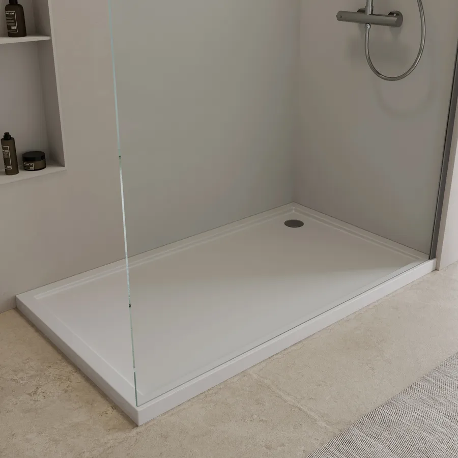 Piatto Doccia Extrapiatto 100x80 Cm CRES SMOOTH WHITE Colore: Bianco - Foto 5