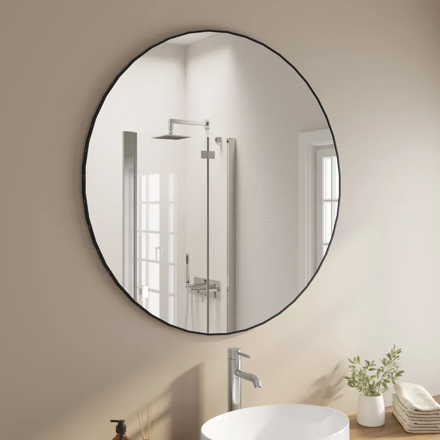 Specchio LED - Specchio Da Bagno Con Luce Angolare Con Bordo Sabbiato Da 2 Cm 70 X 50 Cm 98309411