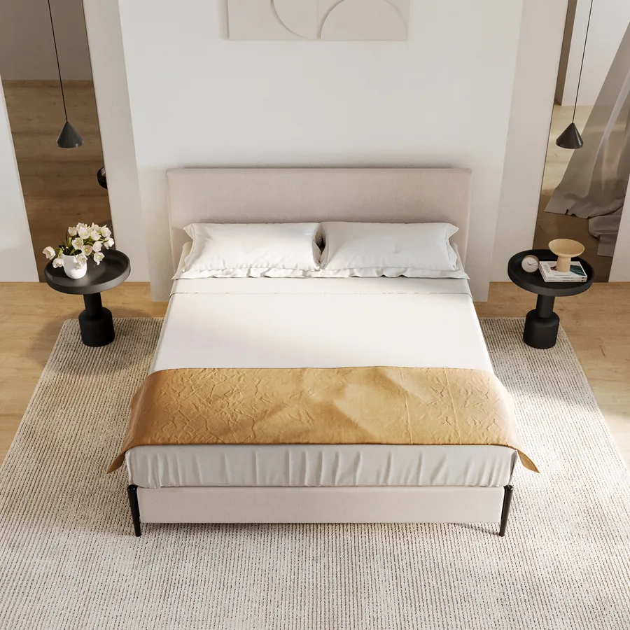 Mantovana Per Letto Avvolgente - King Size Argento Con Gonna 35.5 Cm - Foto 4