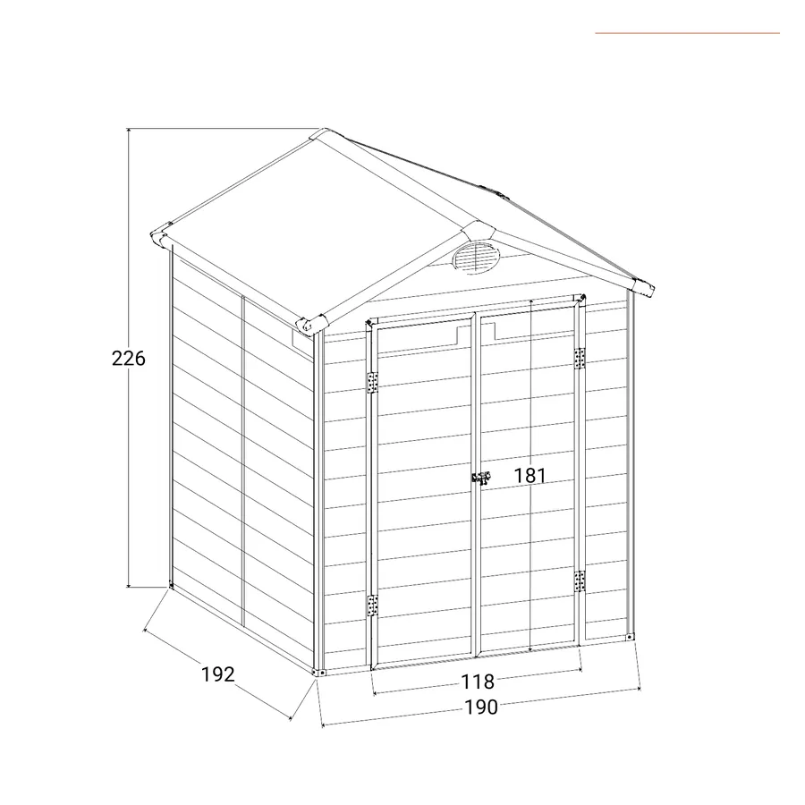 Casetta Attrezzi In Metallo 205x257x192 Cm - Tetto A Due Falde, Porte Scorrevoli - Foto 6