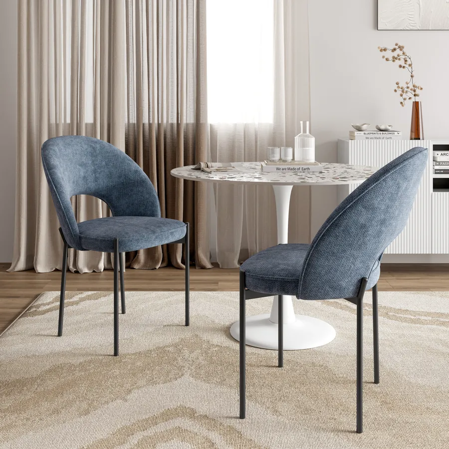 Set di 2 sedie da pranzo PHOLA Grigio