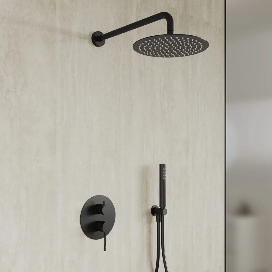 Soffione Doccia Universale Duravit - Nero Opaco Con Getto Rain E Tecnologia EasyClean