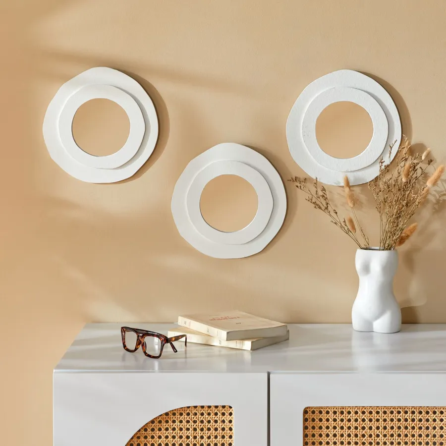 Specchio da bagno LED rotondo 60 cm senza cornice design