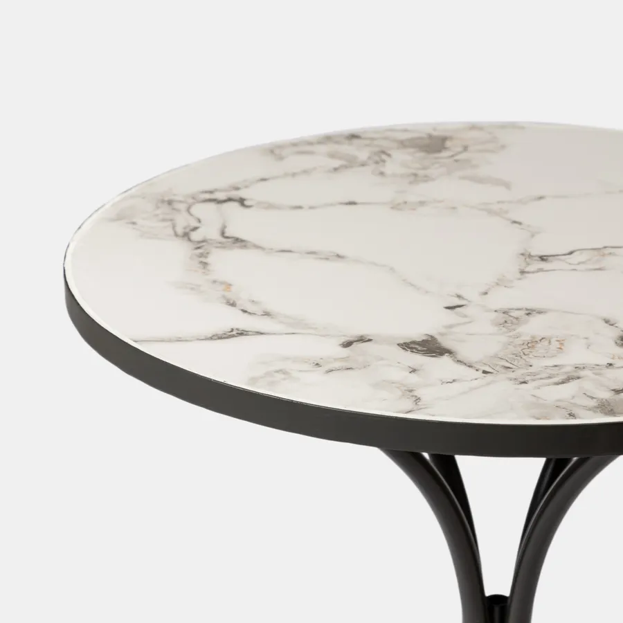 Set giardino 2 tavoli rotondi polipropilene D50 e D50 grigio Murano | Maisons du Monde