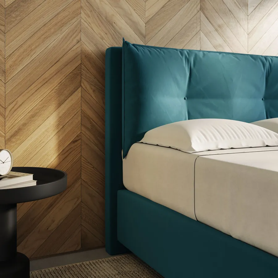 Oliver & Smith Athena - Struttura letto imbottita con testiera