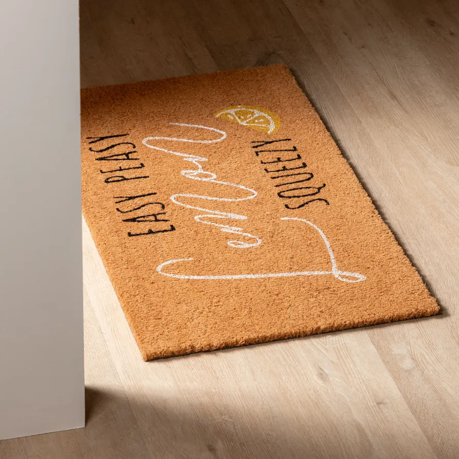 Nicoman Zerbino decorativo per esterni, resistente, antiscivolo, in gomma, 75 x 25 cm, colore: nero
