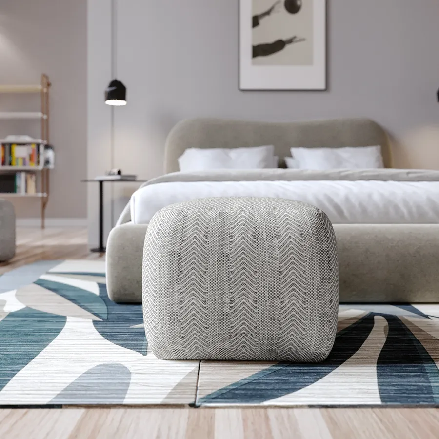 Ottomano Tinta Unita, Coprisgabello Poltrona Per Soggiorno