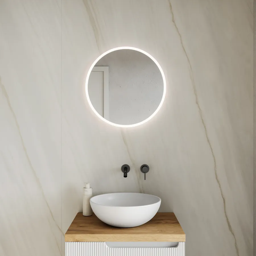 Specchio Da Bagno LED Talos Rotondo 60cm - Illuminazione A LED, Alluminio, Bianco Neutro - Foto 5