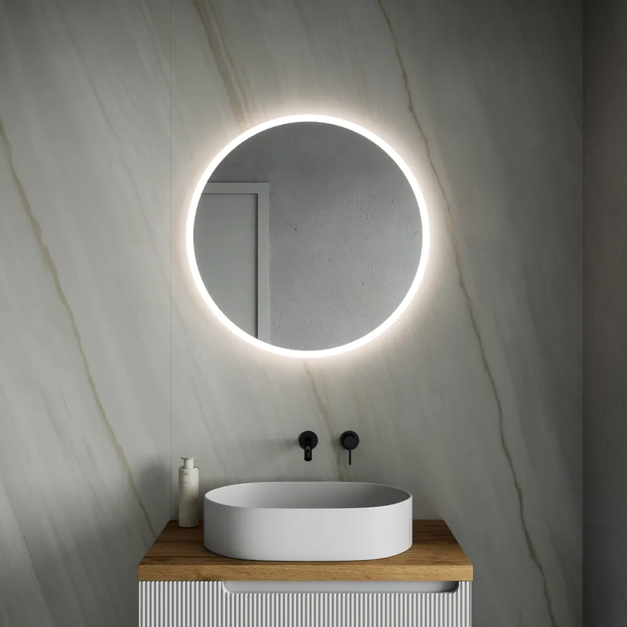 Specchio da Bagno Illuminato a LED 80x50 cm Specchio da Parete Moderno