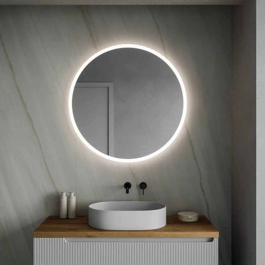 ODDSAN Specchio Da Bagno A Led 24 X 32, Dimmerabile