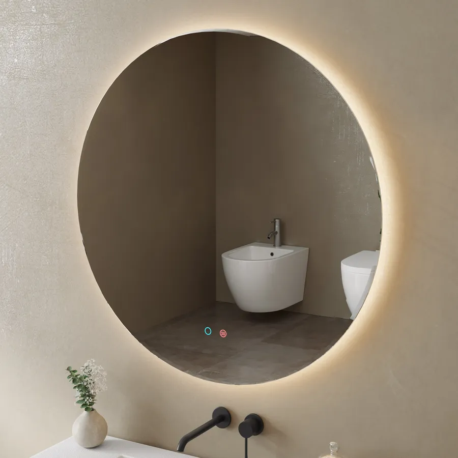Specchio da bagno led 100X70 cm con antiappannate e retroilluminato - Mats
