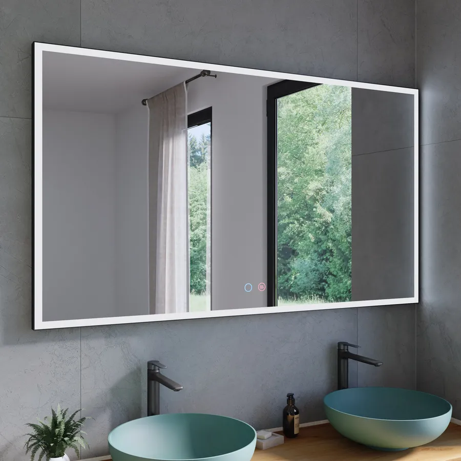 Specchio Da Doccia Antiappannante Con Luce - 23x17.5cm, Riscaldato, Dimmerabile, Con Vassoio - Foto 5