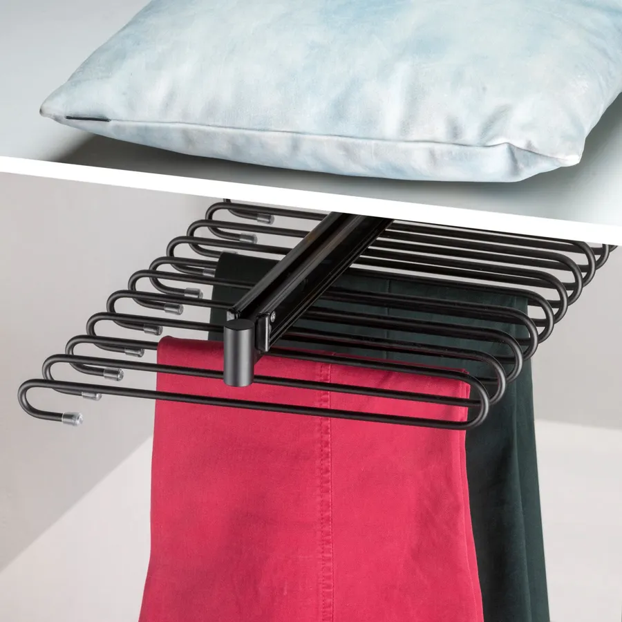 Estraibile per armadio portapantaloni Asta Appendiabiti per Armadio Estraibile Guardaroba Closet barra appendiabiti organizer per armadio da parete per Abbigliamento (Size : 40cm