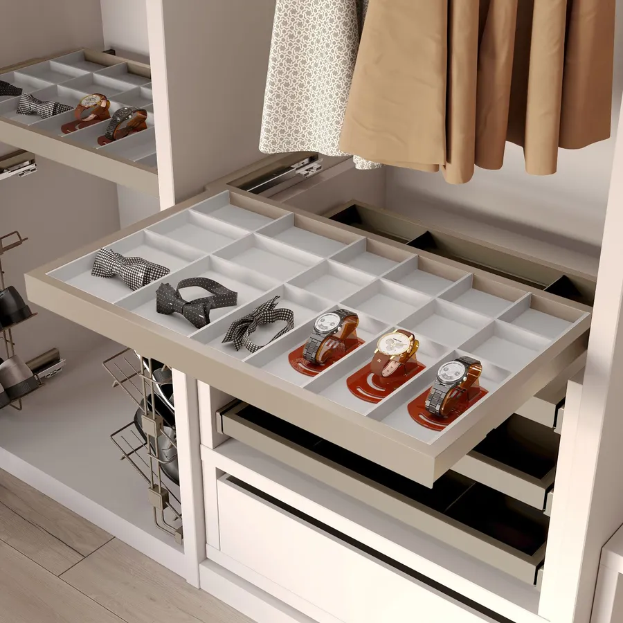 Organizer per cassetti da cucina porta utensili per posate di bambù argenteria c