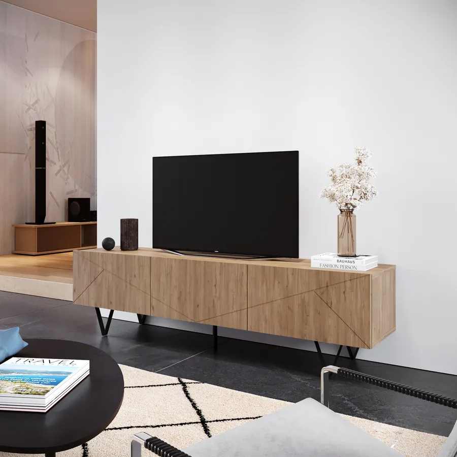 Console Televisiva Galleggiante, Console Multimediale Da Parete Mobile Tv Con Mobile Tv Galleggiante Mensola Da Incasso Con Anta E Organizer 120 Cm Grey White