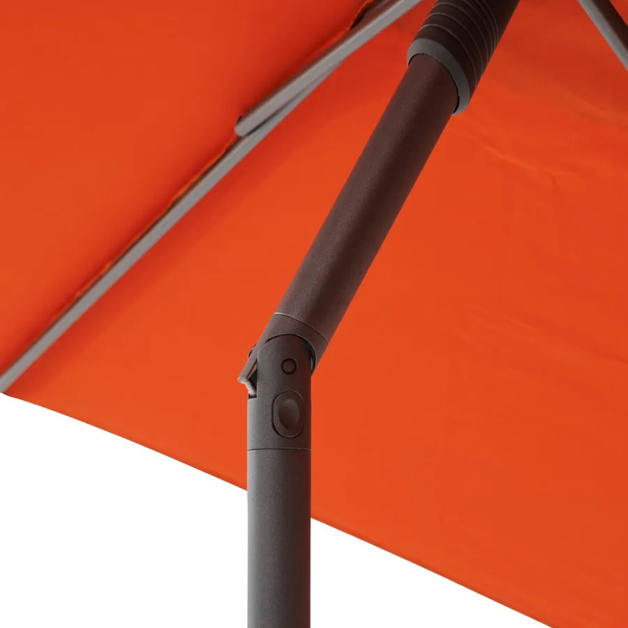 Ombrellone Dritto In Legno - 300 X 200 Cm - 6 Stecche - Tela Color Talpa 89132545